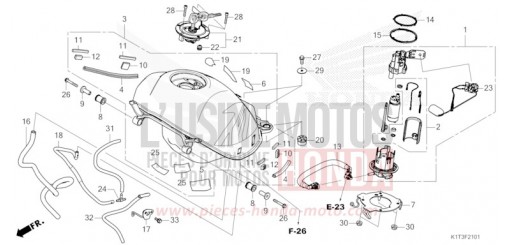 KRAFTSTOFFTANK (CRF250LR/LRA,CRF300LR/LRA) CRF300LRAM de 2021